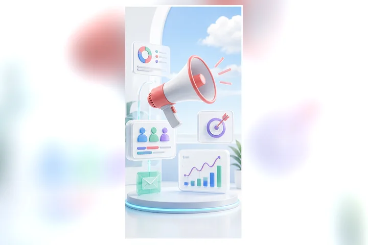 Ilustración personalizada del curso Odoo Marketing: Odoo Marketing